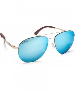 Shield Women's Sunglasses - Designer Aviator Style - Lightweight - Comfortable - Metallic Flax - C318DZYRY3H $27.69