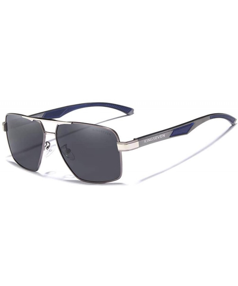 Rimless Aluminum Men's Sunglasse Polarized Lens Red Sun Glasses Coating Mirror Glasses - Gun Gray - CM194OQY4ML $27.61