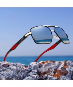 Rimless Aluminum Men's Sunglasse Polarized Lens Red Sun Glasses Coating Mirror Glasses - Gun Gray - CM194OQY4ML $27.61