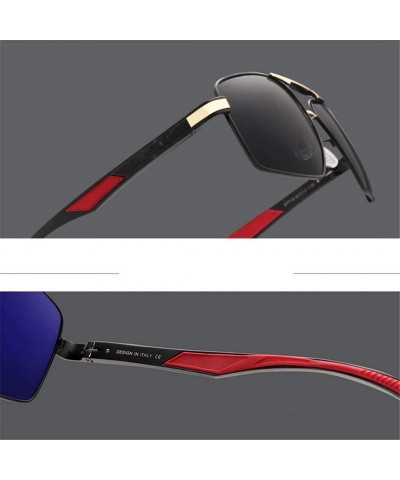 Rimless Aluminum Men's Sunglasse Polarized Lens Red Sun Glasses Coating Mirror Glasses - Gun Gray - CM194OQY4ML $27.61