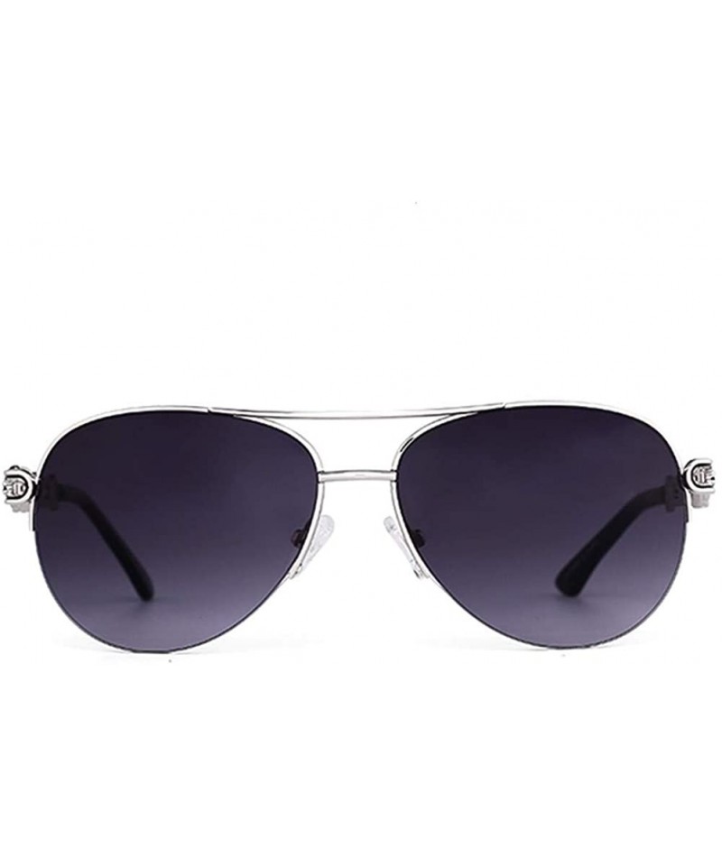 Aviator Aviator Sunglasses For Women Metal Frame - Black - CQ18WREUDD0 $27.11