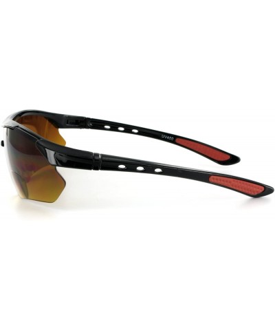 Wrap Daredevil Fashion Bifocal Sunglasses w/Wrap-Around Sports Design and Anti-Glare Coating for Active Men - C6115SCN5H7 $8.24