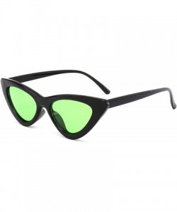 Cat Eye Sunglasses Triangle Vintage Glasses Female - Bblue - CR18SRT72ZO $9.61