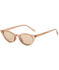 Square Women Vintage Cat Eye Irregular Shape Sunglasses Eyewear Retro Unisex - D - C418Q2NWSGR $7.88