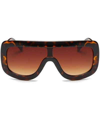 Rectangular Women Fashion Sunglasses Double Triangular Ocean Slice Sunglasses With Case UV400 Protection - CM18X5OGXL2 $24.49