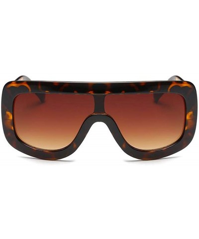 Rectangular Women Fashion Sunglasses Double Triangular Ocean Slice Sunglasses With Case UV400 Protection - CM18X5OGXL2 $41.20