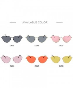 Sport Vintage Cat Eye Sunglasses Women Brand Designer Mirror Sun Glasses For Female Shades UV400 - Silver Pink - CK18W77QTH4 ...