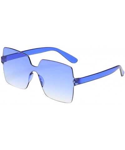 Rimless Sunglasses Oversized Rimless Transparent - H - C0194YMHWGY $16.01