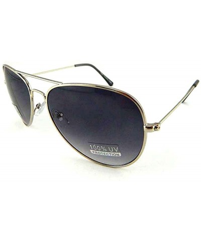 Aviator New Promotional Budget Teardrop Metal Aviator Sunglasses - Silver - C511F4FKZ1H $17.94