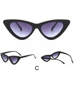 Square Women Fashion Cat Eye Shades Sunglasses Integrated UV Candy Colored Glasses Gray - CN190O98KMQ $7.03