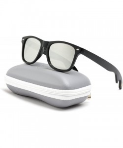 Wayfarer New Horn Rimmed Style Bottle Opener Sunglasses - Black Frame / Mirror Silver Lens - CT1855SSHDH $15.32