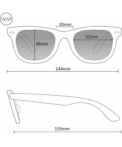 Wayfarer New Horn Rimmed Style Bottle Opener Sunglasses - Black Frame / Mirror Silver Lens - CT1855SSHDH $15.32
