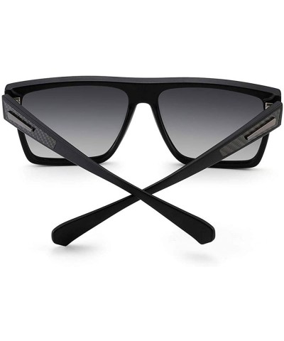 Oval Retro Square Polarized Sunglasses Women Men Brand Design Driving Sun Glasses for Women Men Black - C51900AN3L3 $40.34