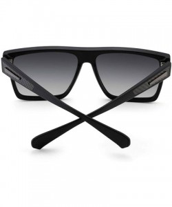 Oval Retro Square Polarized Sunglasses Women Men Brand Design Driving Sun Glasses for Women Men Black - C51900AN3L3 $40.34