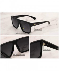 Oval Retro Square Polarized Sunglasses Women Men Brand Design Driving Sun Glasses for Women Men Black - C51900AN3L3 $40.34