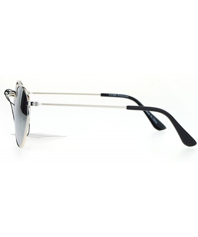 Oval Round Oval Metal Frame Vintage Fashion Sunglasses Mirror Lens UV 400 - Silver (Silver Mirror) - CY186S4OQQQ $13.05