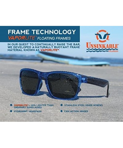 Sport Men's Echo floating polarized sunglasses - Matte Blue Water Combo/Core Grey Lens - C712CFT7RER $39.45