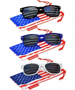 Aviator American Flag USA Classic Metal Frame UV Protection OWL. - Colored_mix2_3p - CX12NAJ3WX1 $15.46