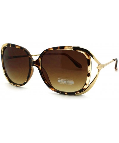 Butterfly Womens Luxury Metal Ribbon Arm Ovesized Butterfly Diva Sunglasses - Tortoise - CK11YW4A8V7 $19.73