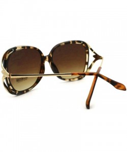 Butterfly Womens Luxury Metal Ribbon Arm Ovesized Butterfly Diva Sunglasses - Tortoise - CK11YW4A8V7 $12.36