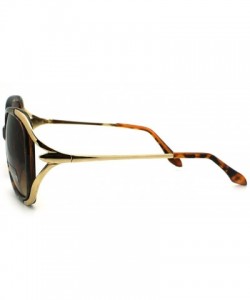 Butterfly Womens Luxury Metal Ribbon Arm Ovesized Butterfly Diva Sunglasses - Tortoise - CK11YW4A8V7 $12.36