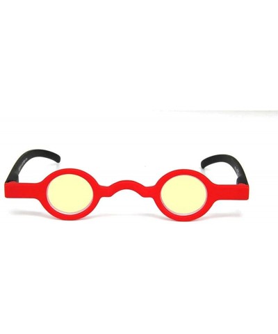 Goggle Small Round Sunglasses Women Retro Brand Designer Punk Sun Glasses Vintage Goggles Red Shades - Red&yellow - CS192SO0R...