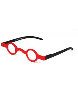 Goggle Small Round Sunglasses Women Retro Brand Designer Punk Sun Glasses Vintage Goggles Red Shades - Red&yellow - CS192SO0R...