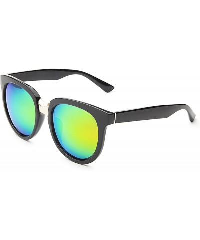 Cat Eye Classic Cat Eye Polaroid Lens Sunglasses Acetate Frame with Spring Hinges for women - D-yellow Green - C818G455GYI $1...