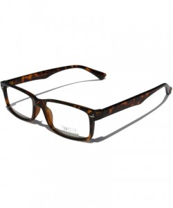 Rimless Casual Fashion Horned Rim Rectangular Frame Clear Lens Eye Glasses - Tortoise - C411QCHKMY1 $12.64