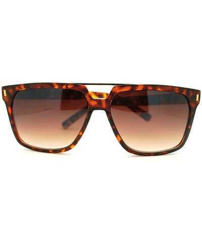 Square Flat Top Square Sunglasses Unisex Truly Retro Stylish Fashion Shades - Tortoise - CH11DH7SHM3 $9.11