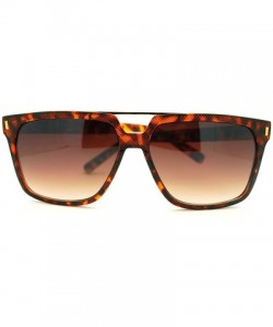 Square Flat Top Square Sunglasses Unisex Truly Retro Stylish Fashion Shades - Tortoise - CH11DH7SHM3 $9.11