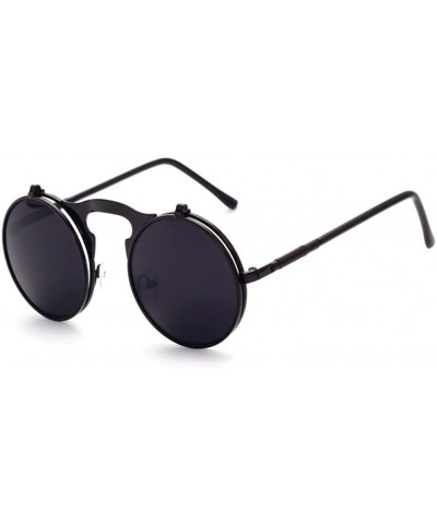 Round Vintage punk Round Metal Sunglass Mens Womens - C2 - CP18DK903ZY $11.43