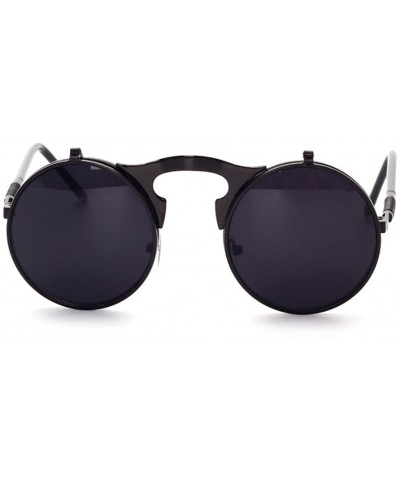 Round Vintage punk Round Metal Sunglass Mens Womens - C2 - CP18DK903ZY $11.43