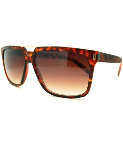 Square Flat Top Square Sunglasses Unisex Truly Retro Stylish Fashion Shades - Tortoise - CH11DH7SHM3 $9.11