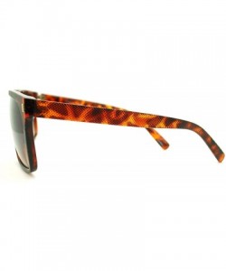 Square Flat Top Square Sunglasses Unisex Truly Retro Stylish Fashion Shades - Tortoise - CH11DH7SHM3 $9.11