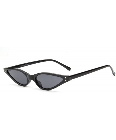Oval Create a fun and edgy look with these extreme oval cat-eye sunglasses - Black - C418WSENCCH $16.40