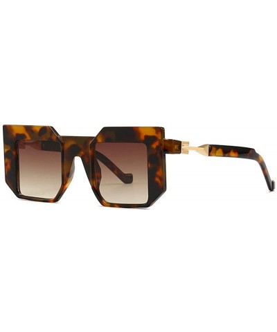 Square Retro Square Sunglasses Luxury Geometric Sun Glasses For Women Fashion Glasses Brand Designer Shades - CX18MDD6DWM $13.43
