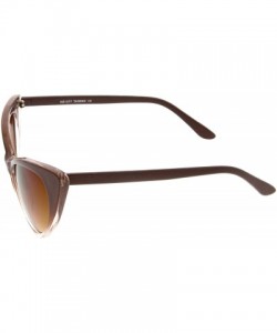 Cat Eye Women's Retro Oversized High Point Cat Eye Sunglasses 54mm - Brown-fade / Amber - CD12NDAOK1X $13.27