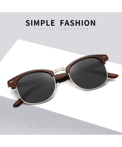 Round Polarized Sunglasses For Women And Men Semi Rimless Frame Retro Brand Sun Glasses AE0369 - CG18A59YZ6X $17.79