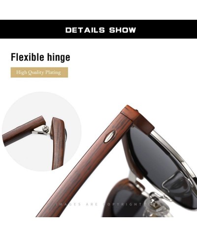 Round Polarized Sunglasses For Women And Men Semi Rimless Frame Retro Brand Sun Glasses AE0369 - CG18A59YZ6X $17.79