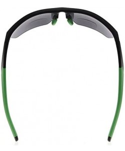 Rimless Retro Mens Womens Sports Half-Rimless Bifocal Sunglasses - Black Frame/Green Arm - CD189X6475U $15.79