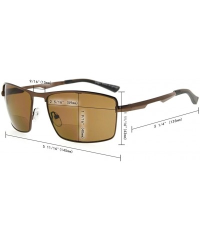 Rectangular Mens Polycarbonate Lens Polarized Sunglasses With Metal Frame Spring Hinges - Silver/Grey Lens - C7186L6ZYET $25.69