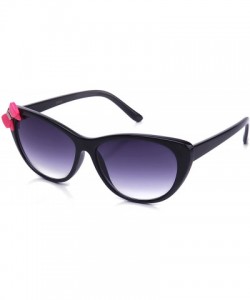 Cat Eye Newbee Fashion Women High Fashion Elegant Cat Eye Sunglasses with Bow - Hot Pink - C711DCO4RNT $11.95