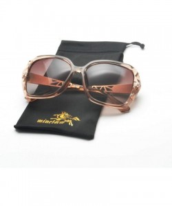 Square Square Frame Luxury Diamond Brand Designer Sun Glasses Women Sunglasses UV400 - Brown - CT18T6YR552 $15.73