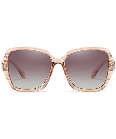 Square Square Frame Luxury Diamond Brand Designer Sun Glasses Women Sunglasses UV400 - Brown - CT18T6YR552 $15.73