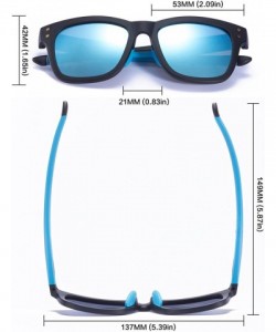 Oversized Mens Womens Polarized Sunglasses Large Frame Ultra Light Glasses - Blue&mirrored - C318C8HMSI7 $28.02