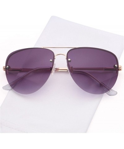 Sport UV400 Womens Round CatEye Sunglasses with Design Fashion Frame and Flash Lens Option - CT18GDT0LWN $11.21