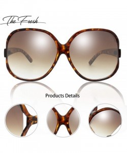 Wrap New Women's Vintage Style Jackie O Huge Frame Ocean Colored Lens Sunglasses - 13-demi Amber - CY18EQ5KOMD $10.11