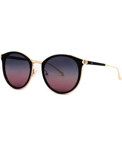 Butterfly Barlow Oval Polarized Women's Designer Sunglasses - Sunglasses For Women - 100% UV400 - CJ18YEG49EE $23.23