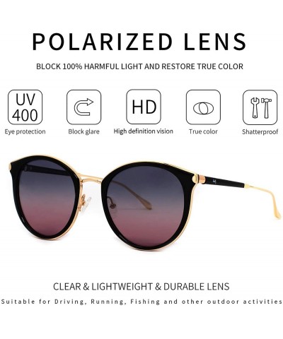 Butterfly Barlow Oval Polarized Women's Designer Sunglasses - Sunglasses For Women - 100% UV400 - CJ18YEG49EE $23.23